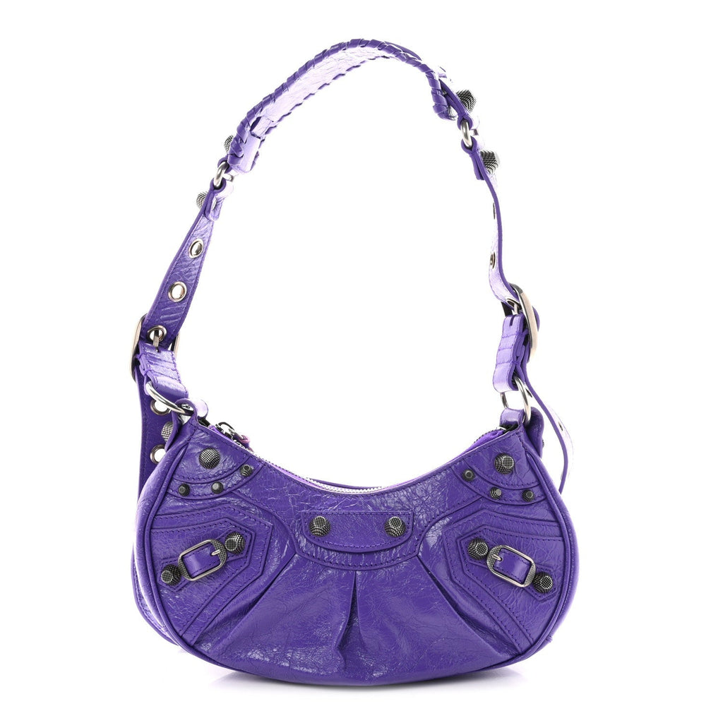 Agneau Arena Le Cagole Shoulder Bag XS Purple