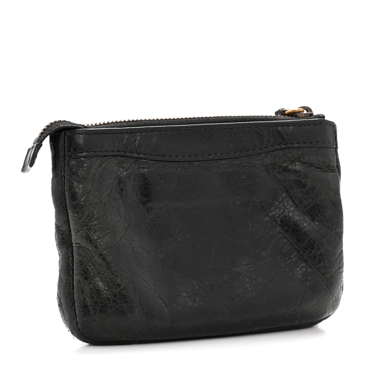 Agneau Classic Hardware M Porte-Monnaie Coin Purse Black