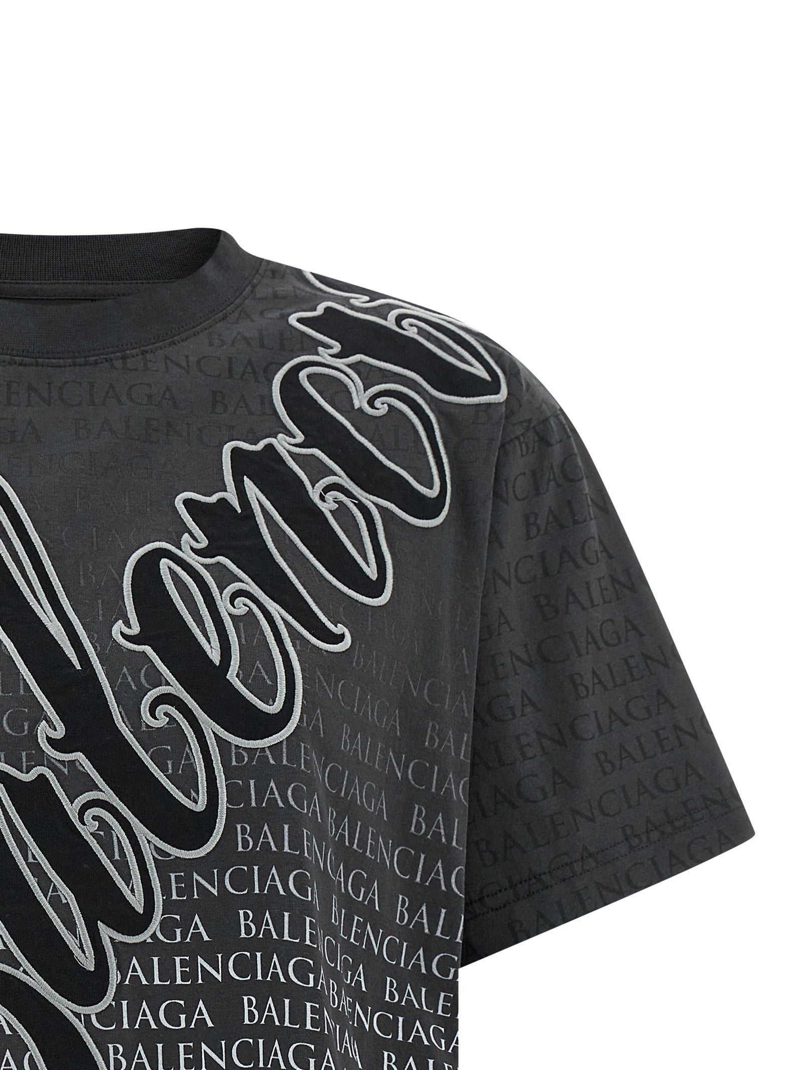 Balenciaga Black Cotton Women's T-Shirt