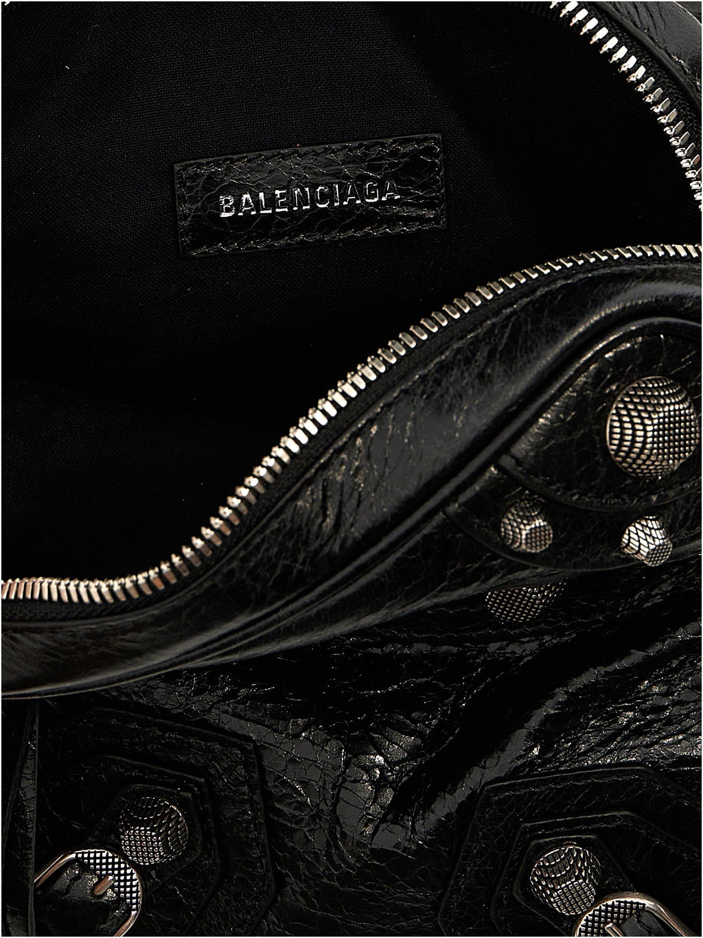 Le Cagole Men Black Lamb Leather Crossbody Bag