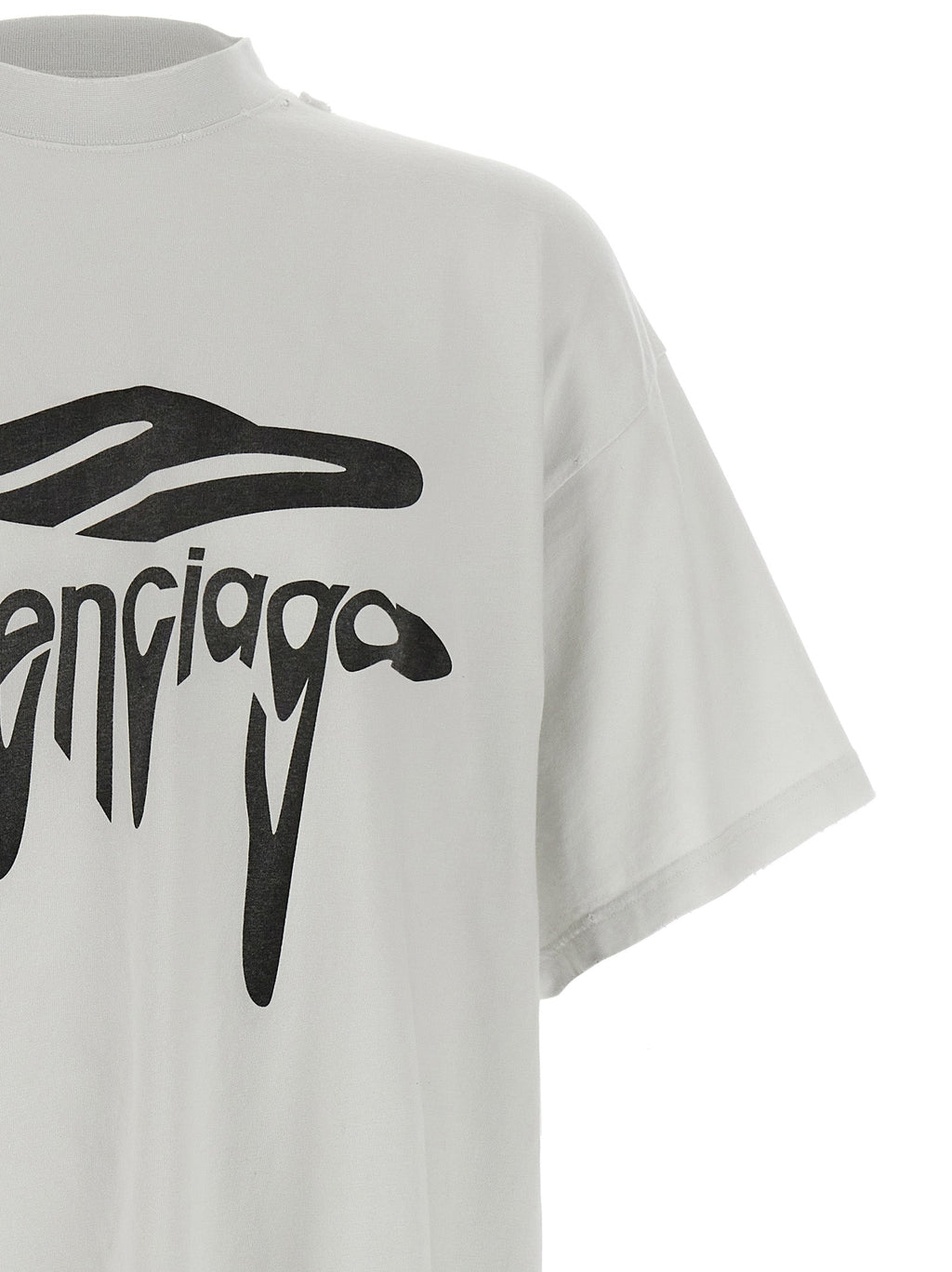 Balenciaga White Cotton Women's T-Shirt