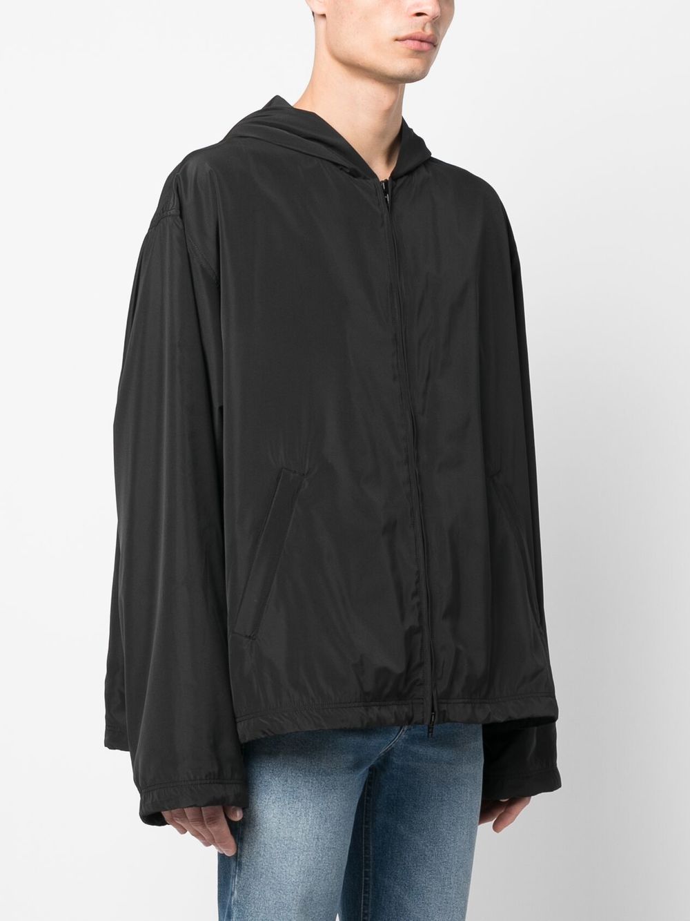 Balenciaga Women's Logo-Print Hooded Windbreaker