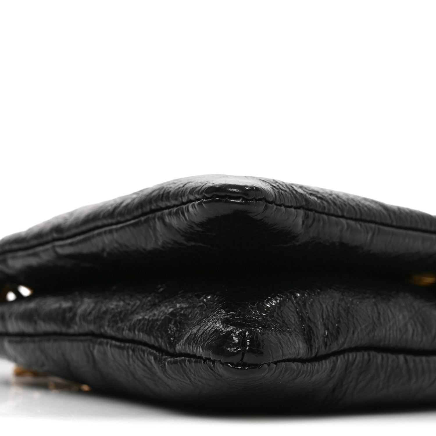 Arena Calfskin Puffy Monaco Chain Shoulder Bag  Black
