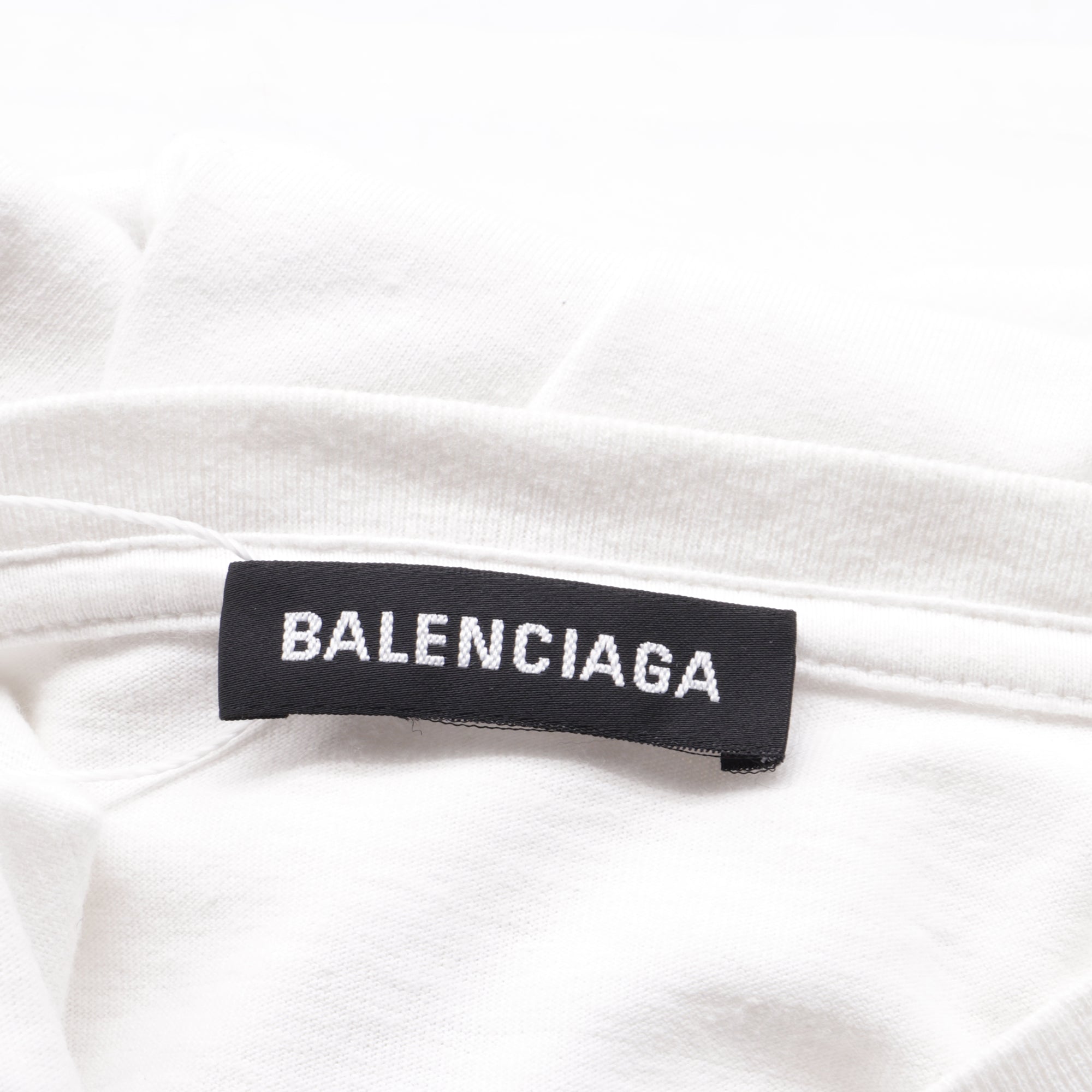 Balenciaga Interlocking BB Logo-Print T-Shirt in White Cotton women