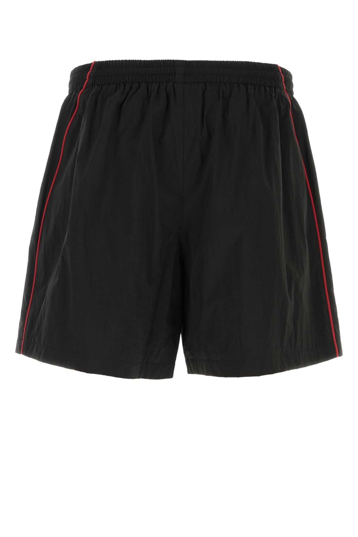 Balenciaga Men Black Nylon Bermuda Shorts