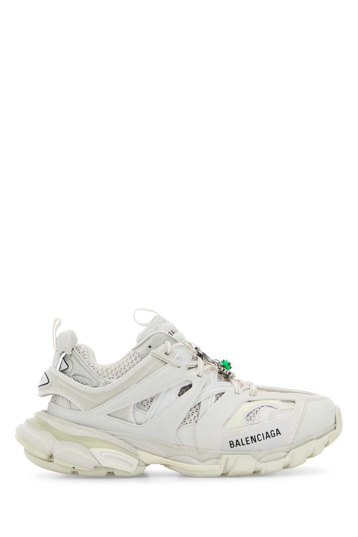 Balenciaga Women White Mesh And Rubber Track Sneakers