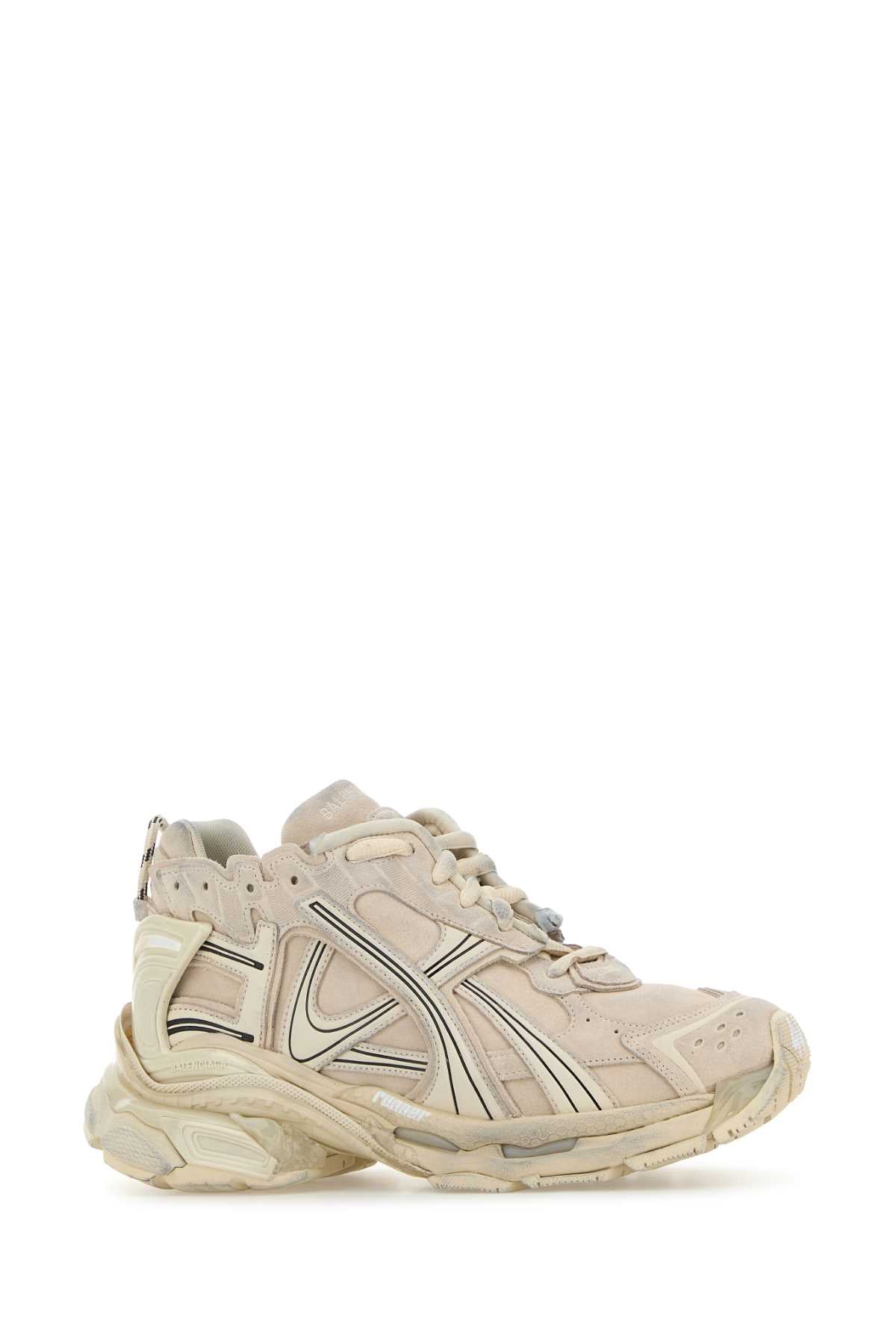 Balenciaga Men Sand Suede Runner Sneakers