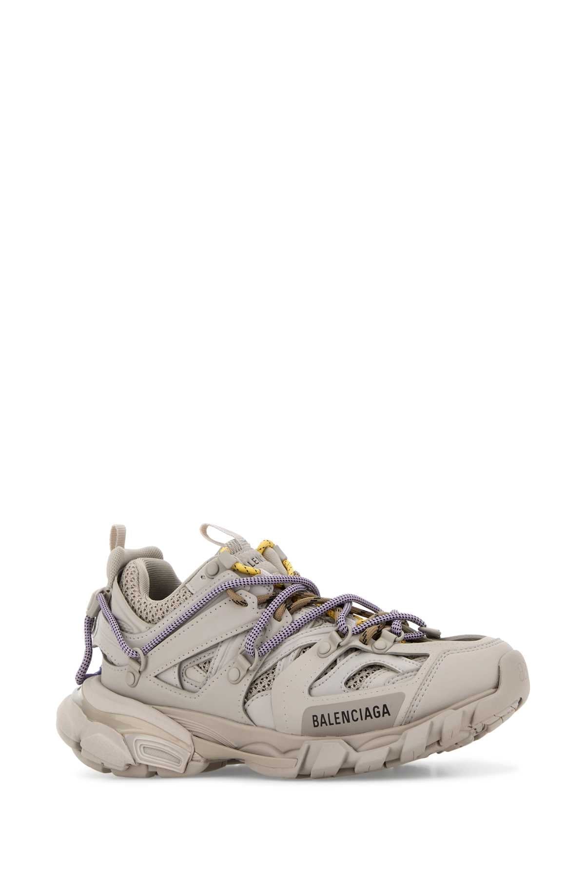 Balenciaga Women Grey Mesh And Rubber Track Trail Laces Sneakers