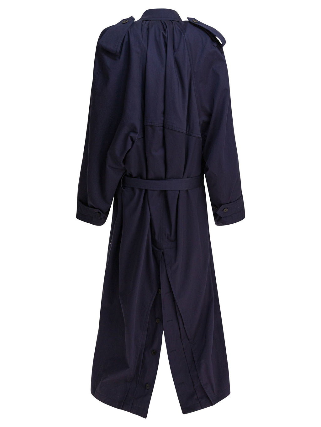 Balenciaga Women Cotton Coat Blue