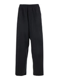 Balenciaga Men Black Pants With Elastic Waist In Wool Man