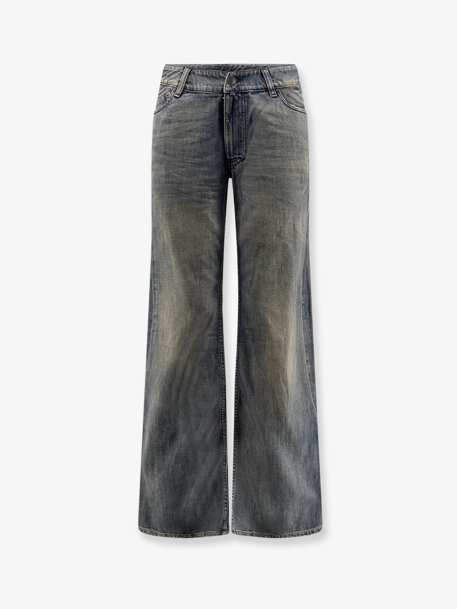 Balenciaga Women Curved Waist Pants Jeans