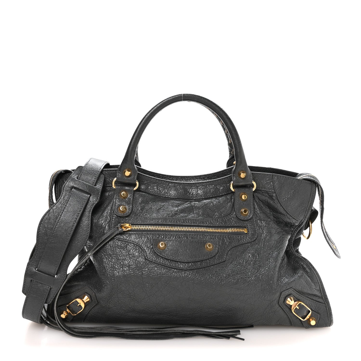 Agneau Classic Gold Hardware City Gris Fossile