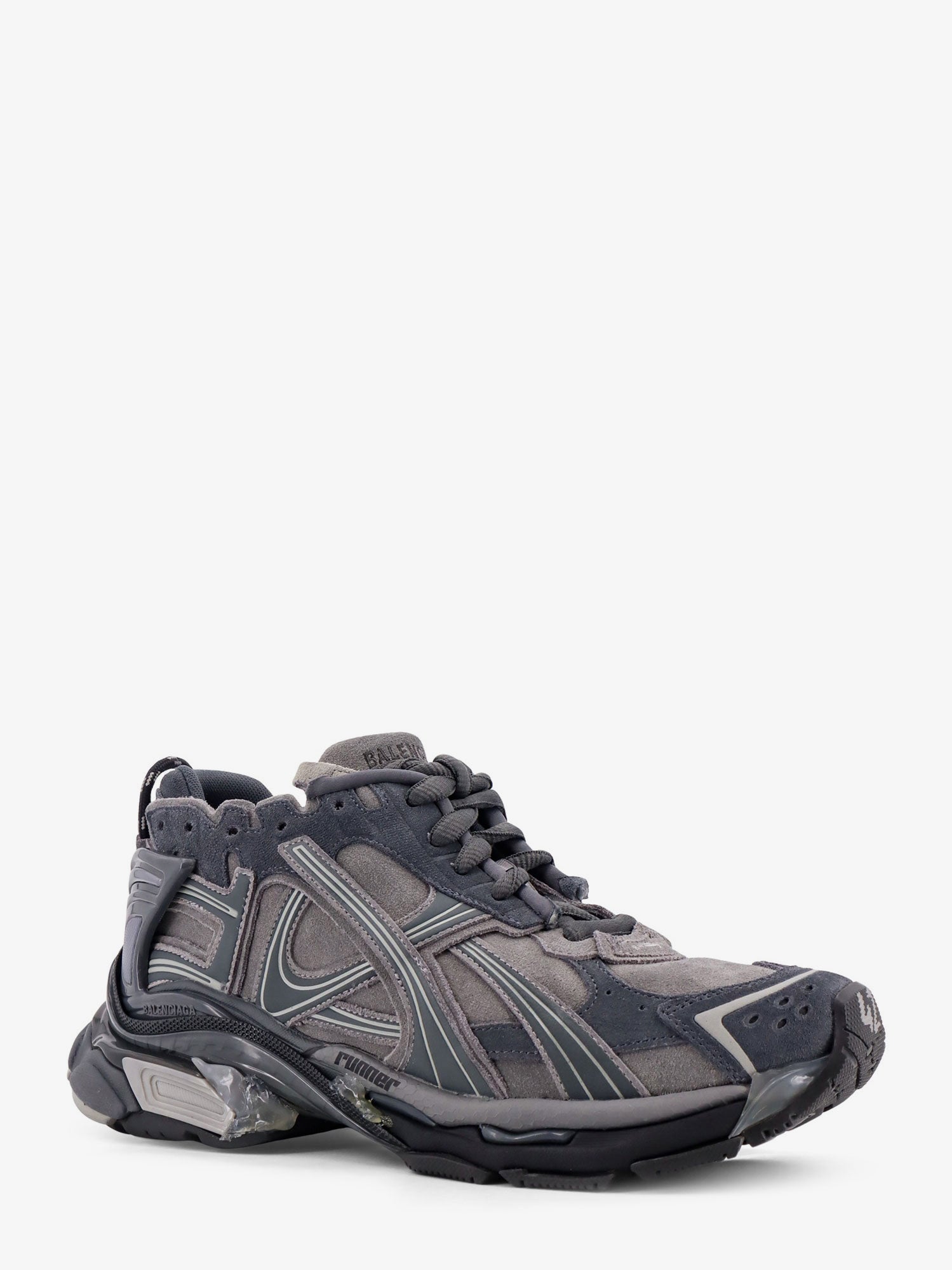 Balenciaga Men Runner Low-Top Suede Sneakers