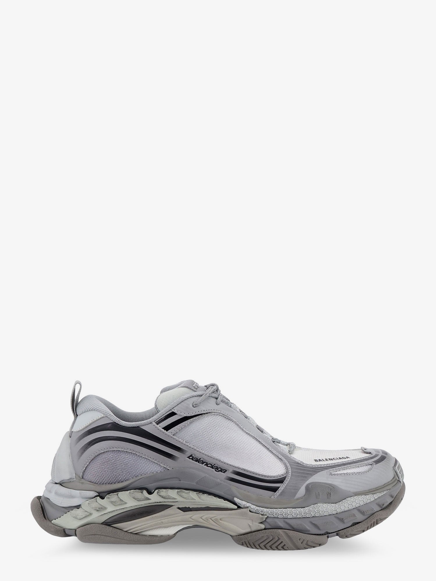 Balenciaga Men Triple S.2 Gradient Mesh And Nylon Insert Sneakers With Used Effect