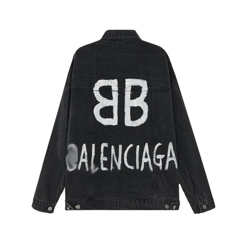 Balenciaga 2025SS Black LOGO Jacket