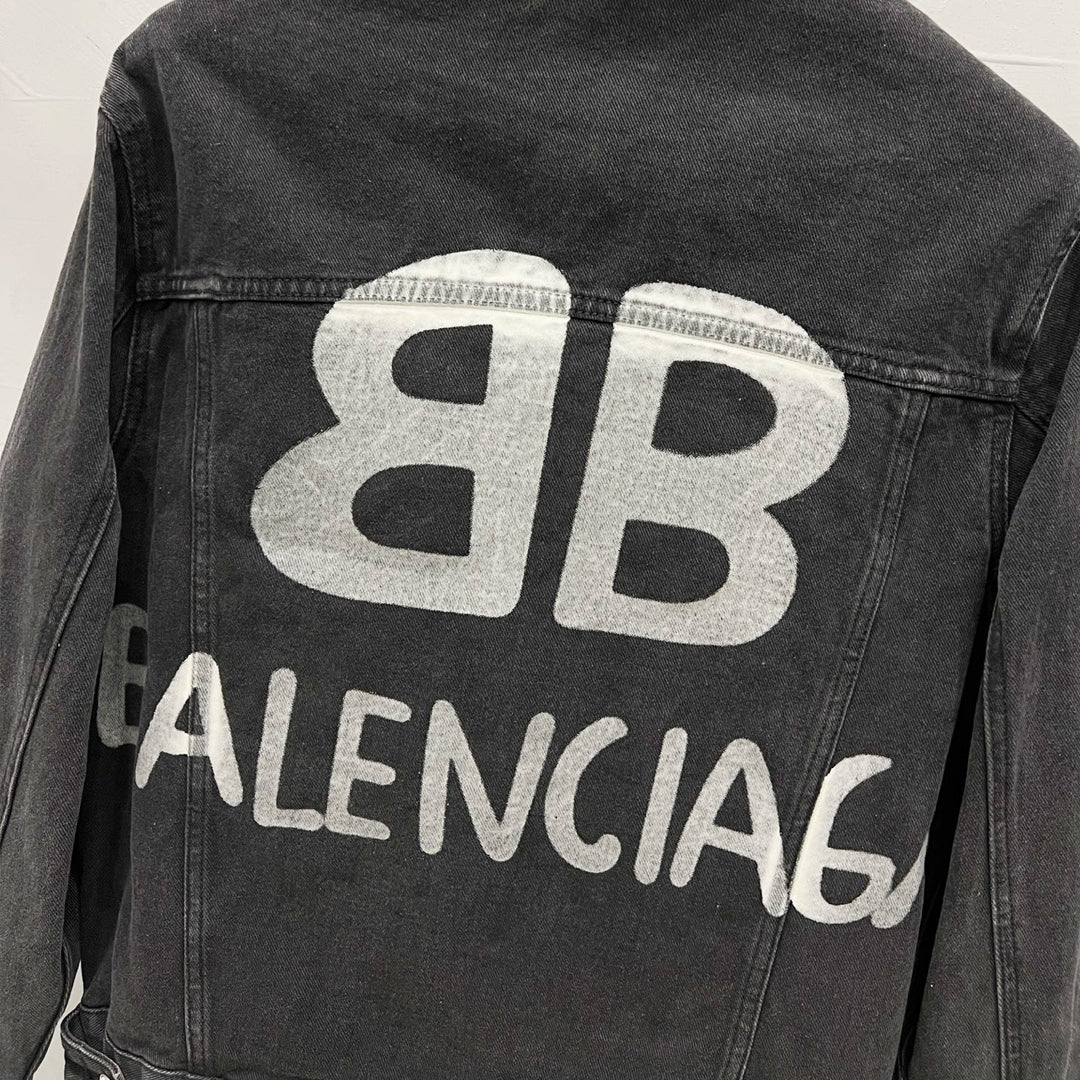 Balenciaga 2025SS BB logo Denim Jacket