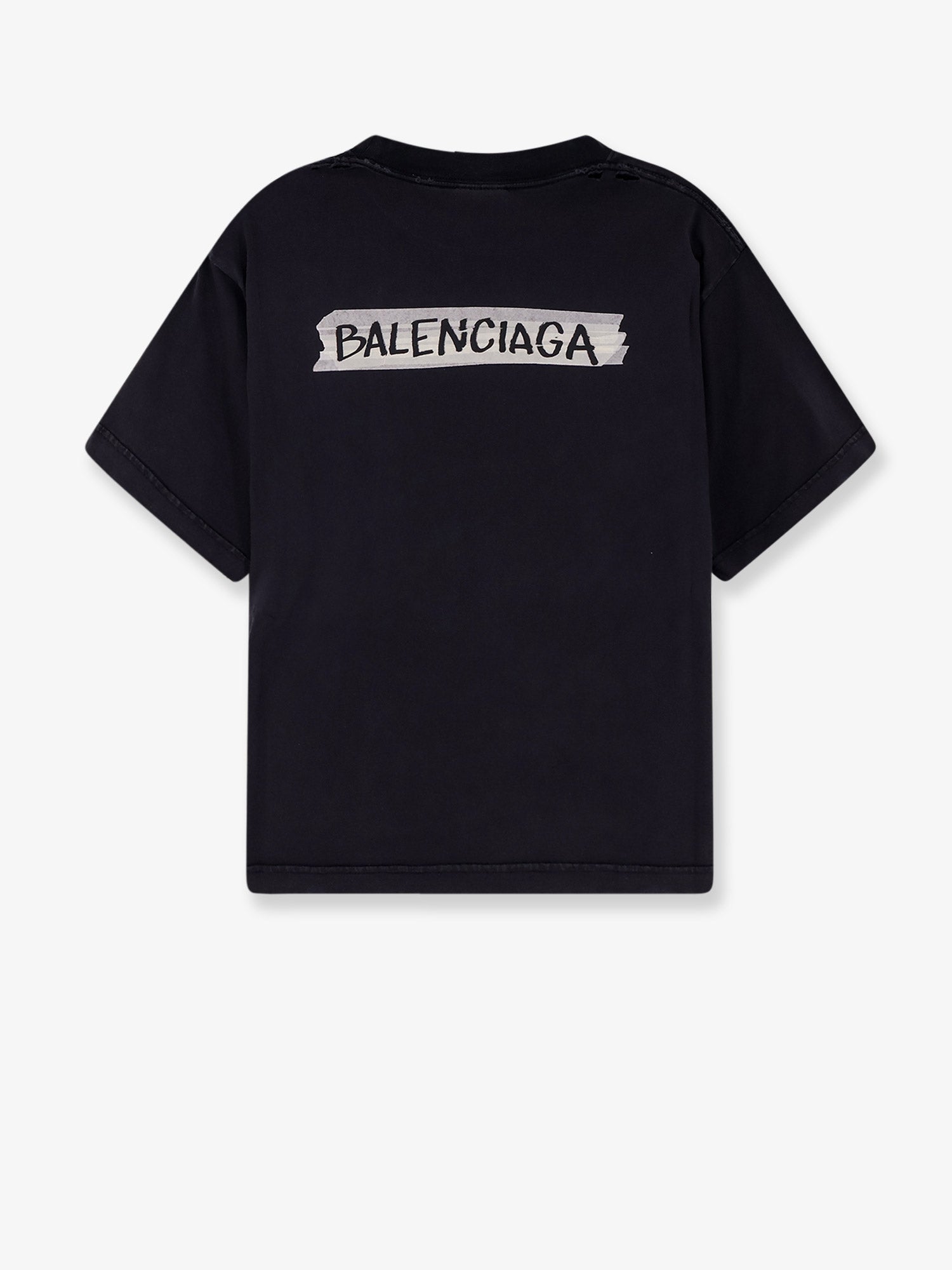 Balenciaga Women Used Effect Cotton T-Shirt