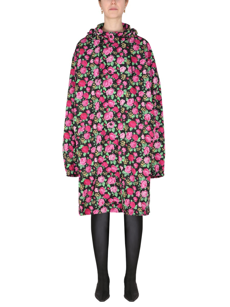 Balenciaga Women Coat With Floral Pattern