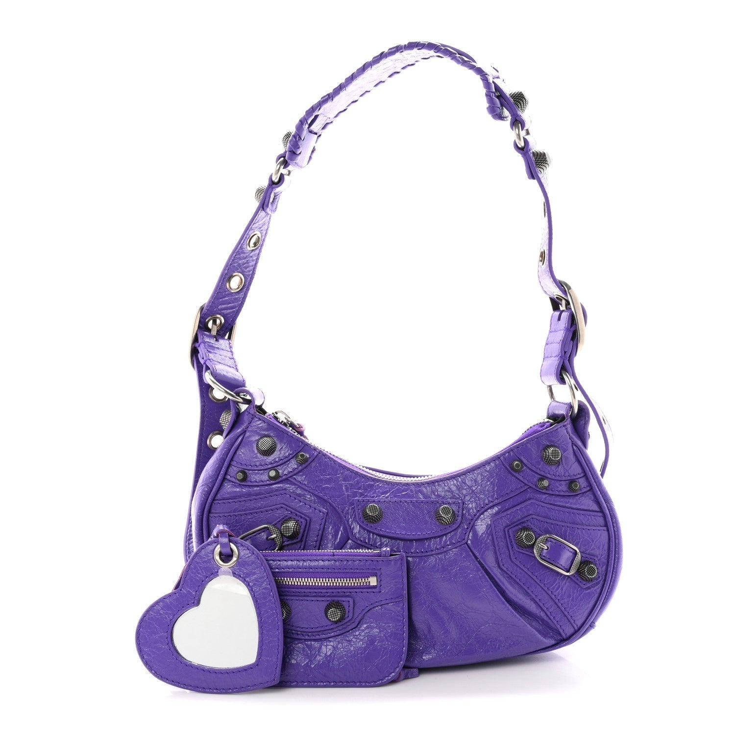 Agneau Arena Le Cagole Shoulder Bag XS Purple