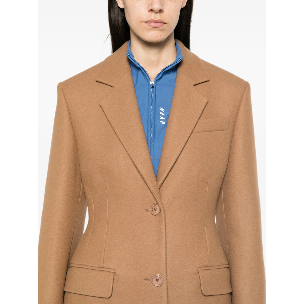 Balenciaga Neutrals Coats - Single Breasted Coats Women