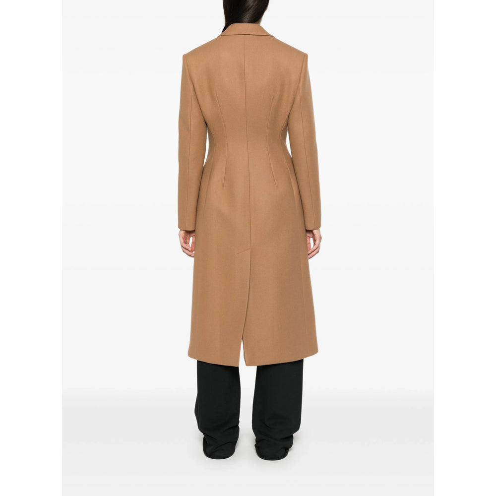 Balenciaga Neutrals Coats - Single Breasted Coats Women
