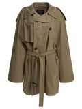 Balenciaga Short Trench Coat Beige Women
