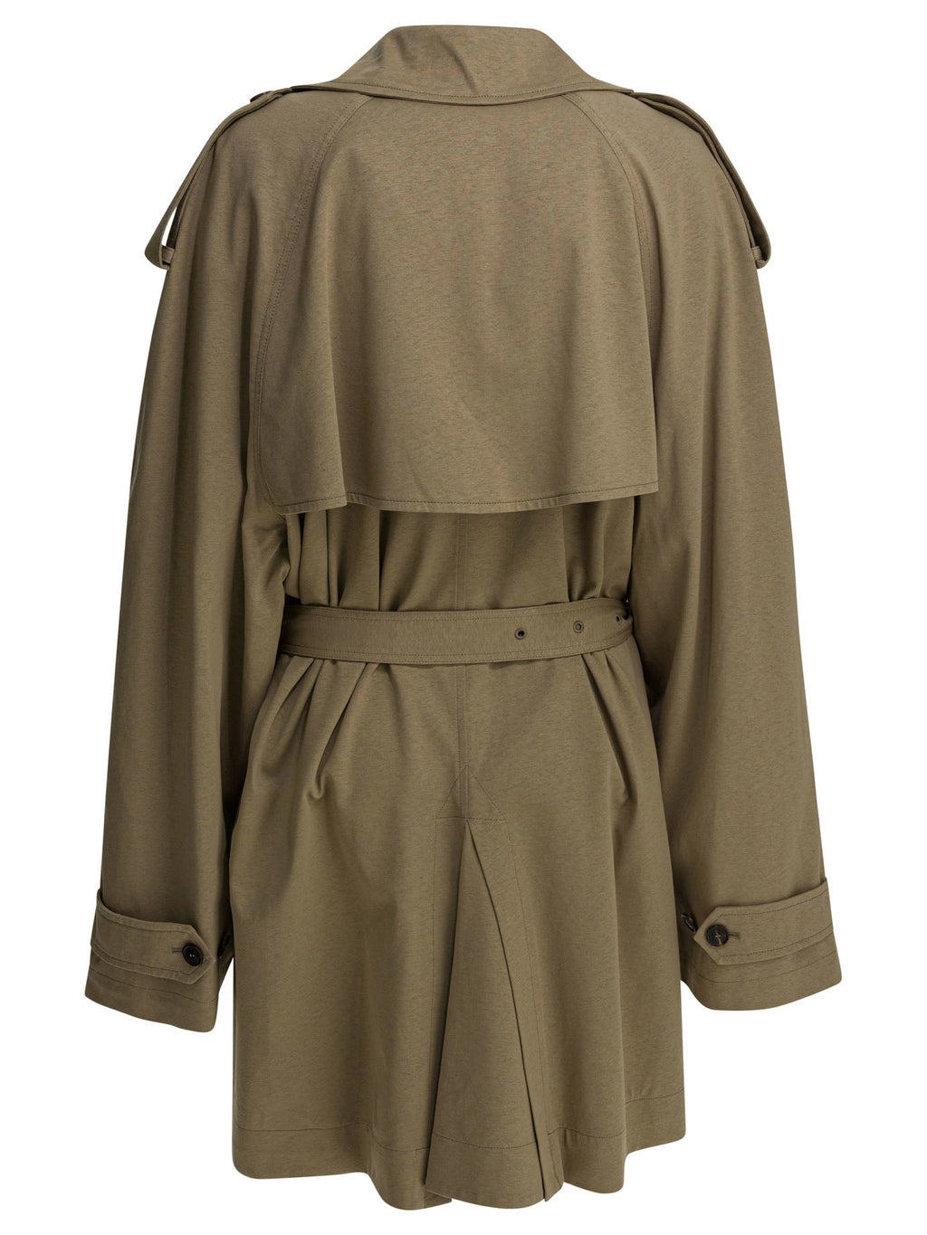 Balenciaga Short Trench Coat Beige Women