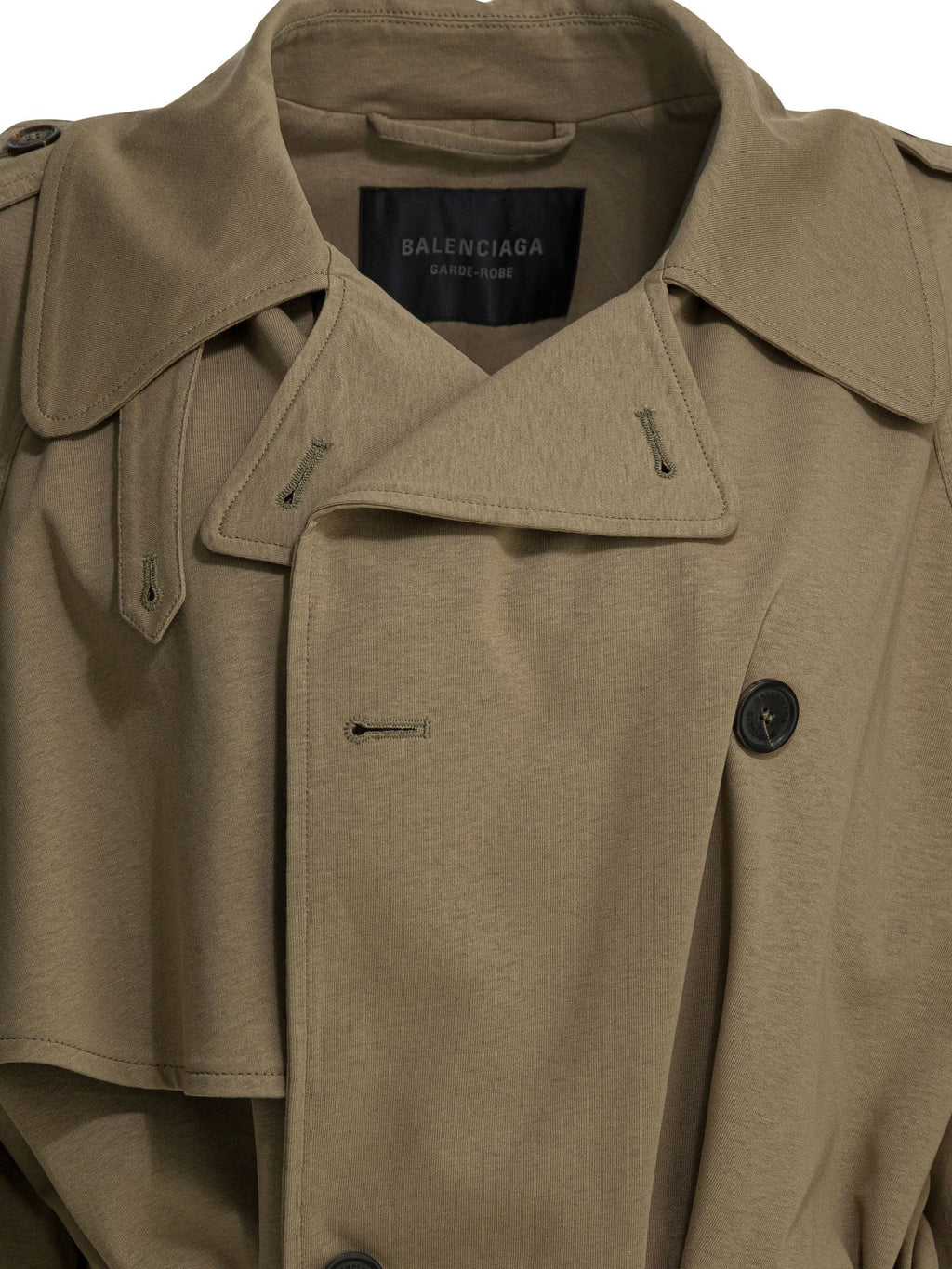 Balenciaga Short Trench Coat Beige Women