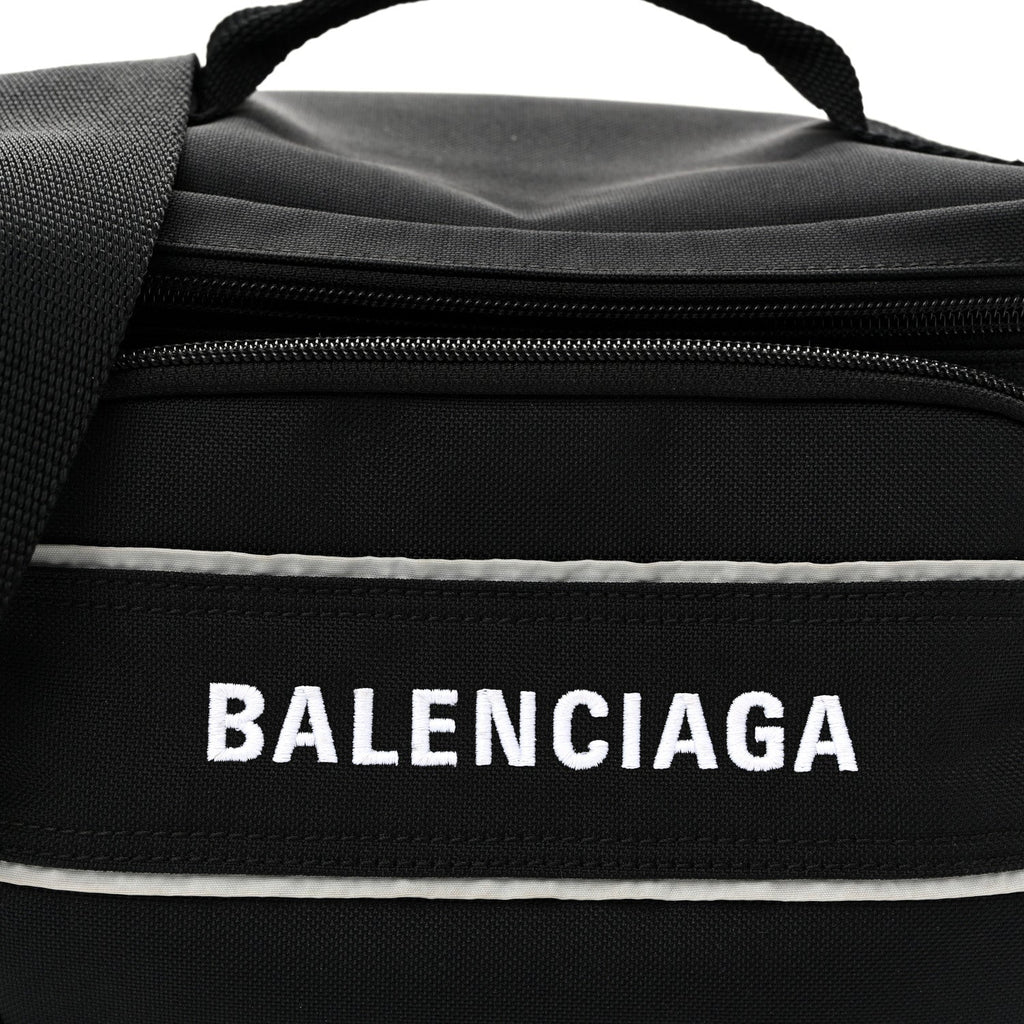 Nylon Logo Sport Camera Bag Black