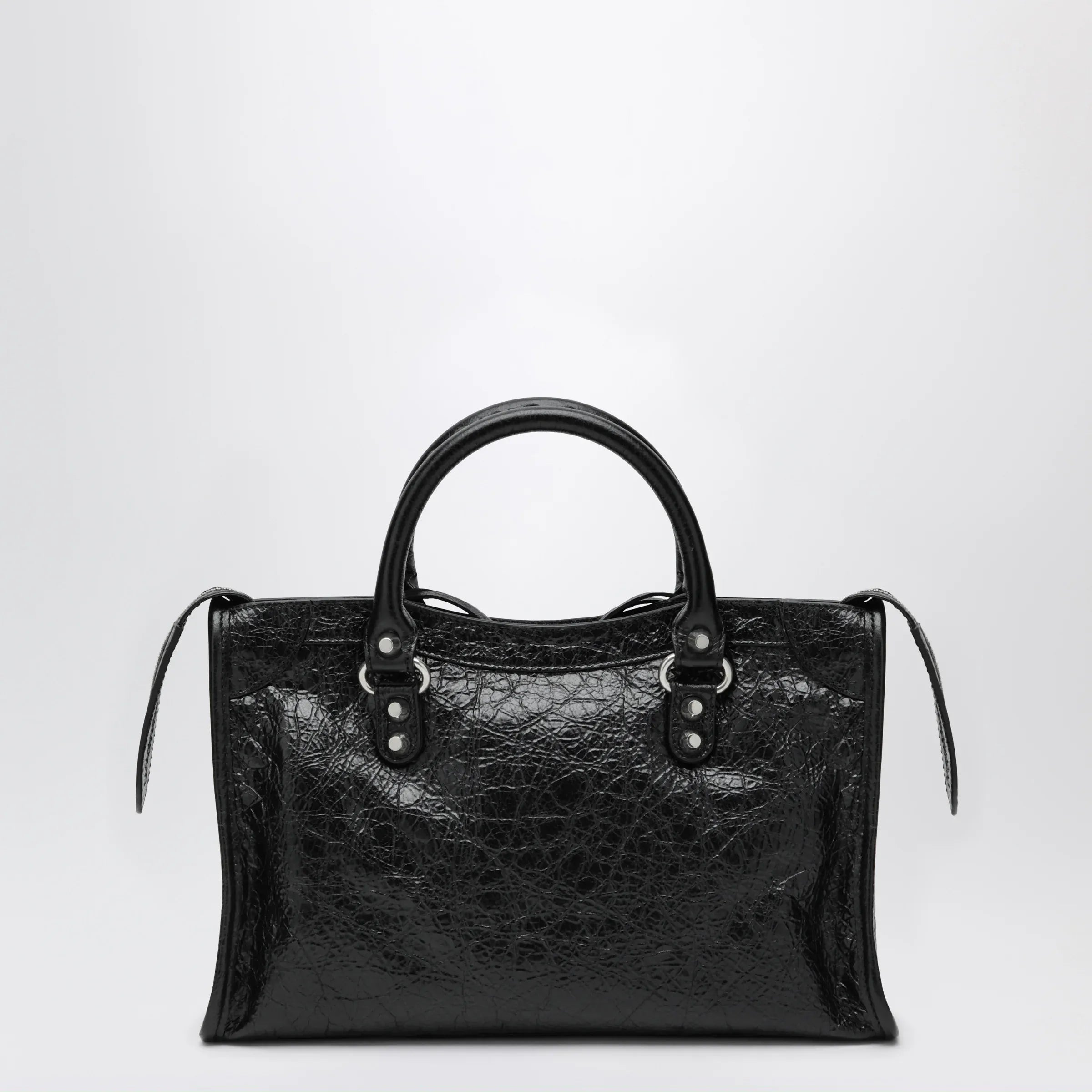 Balenciaga - Le City small lambskin leather bag in black
