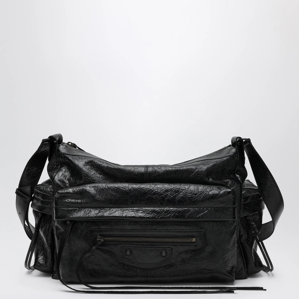Balenciaga - Le City medium multi-pocket lambskin crossbody bag black