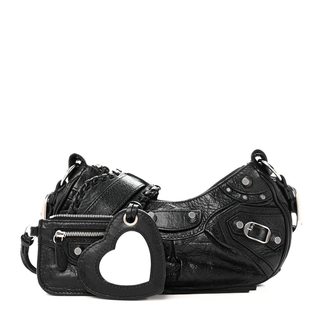 Agneau Arena Le Cagole Shoulder Bag XS Black
