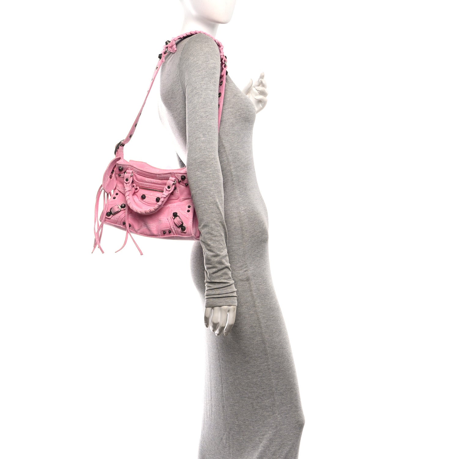 Denim BB Monogram Neo Cagole Handbag XS Pink