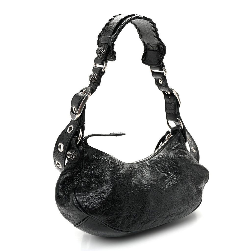 Agneau Arena Le Cagole Shoulder Bag XS Black
