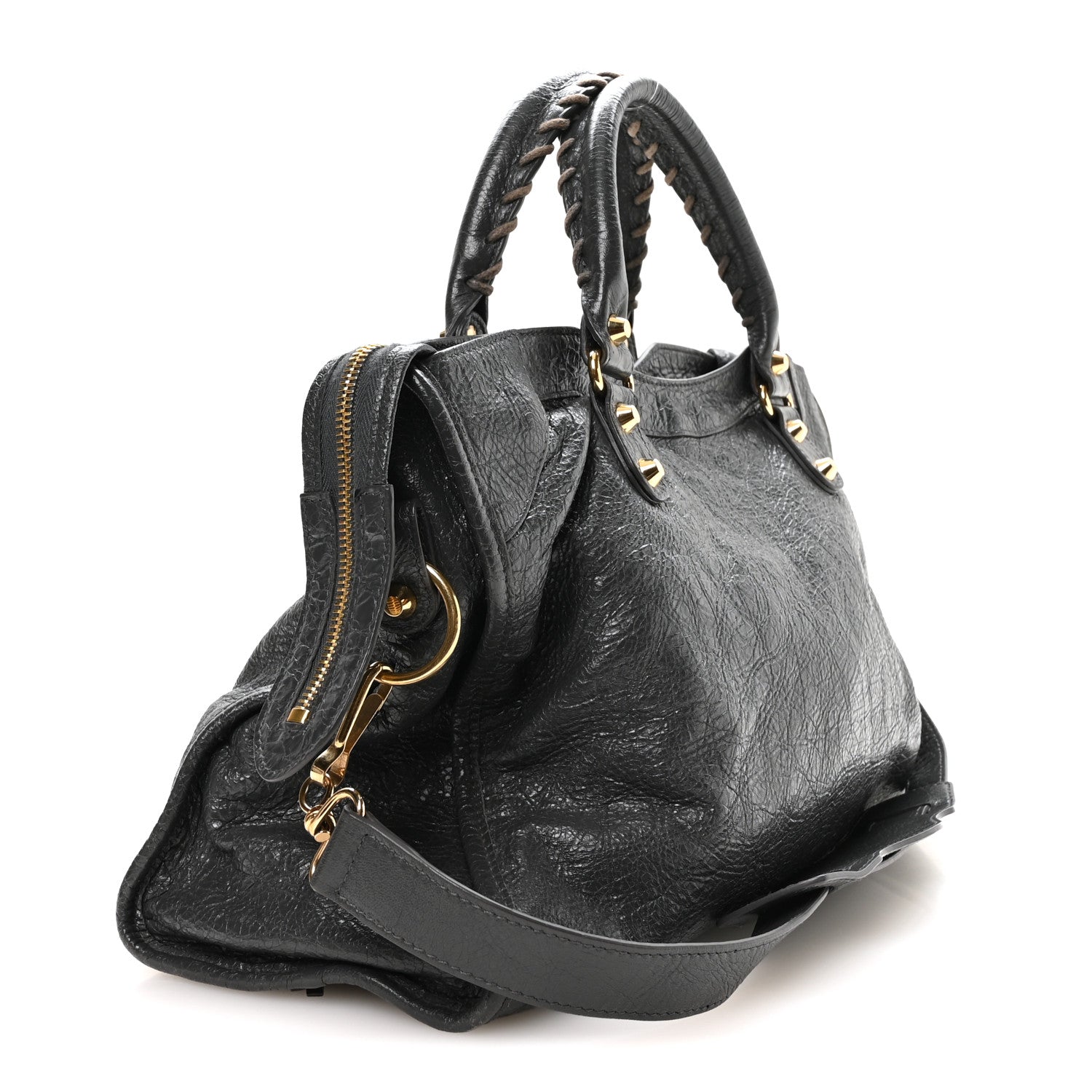 Agneau Classic Gold Hardware City Gris Fossile