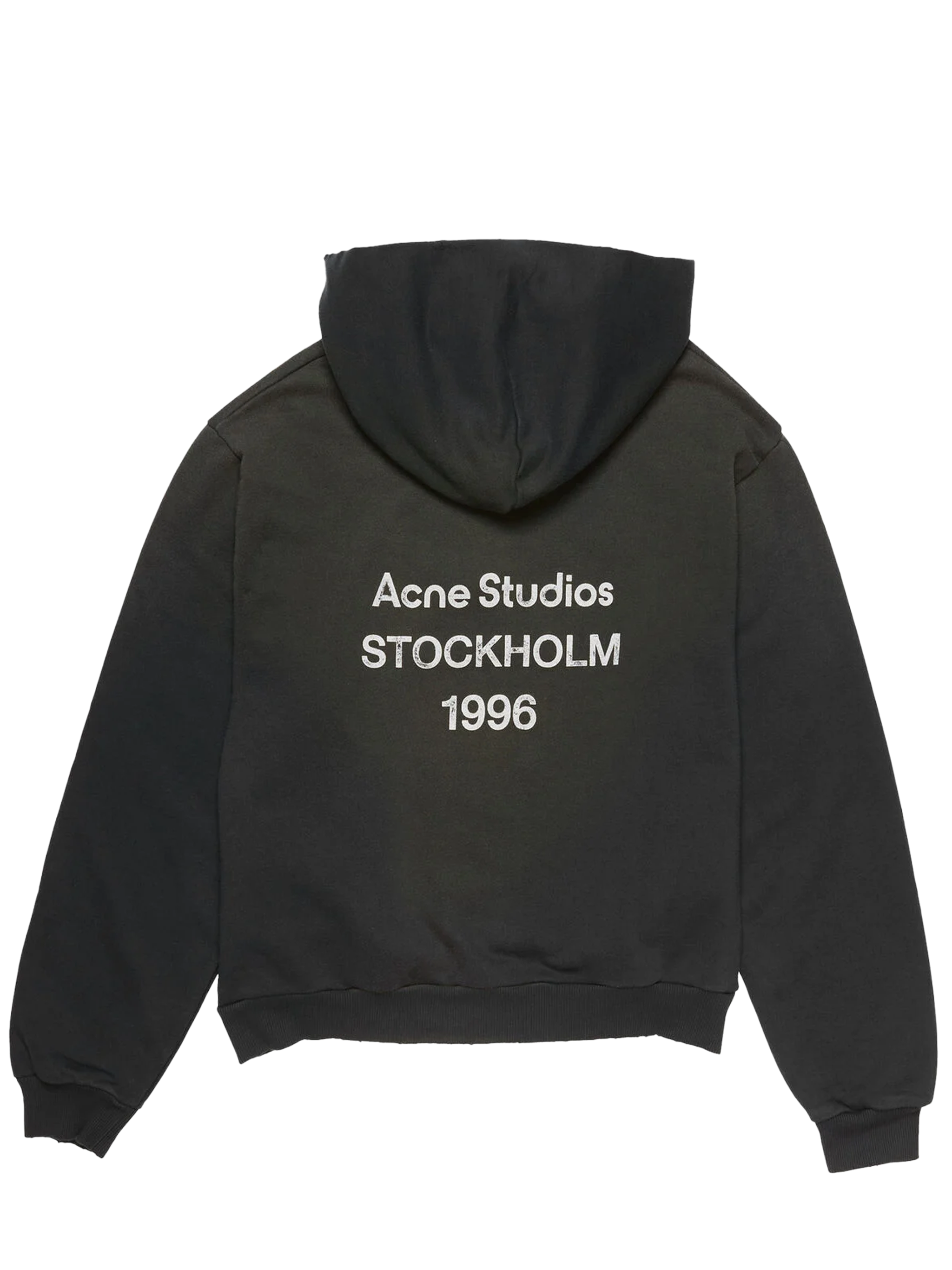 Acne Studios Stockholm Logo Hoodie in Washed Black